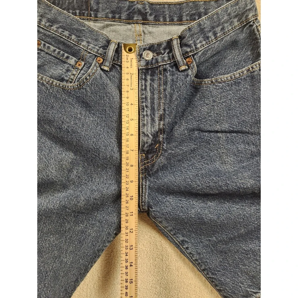 Levis 505 Short Mens Size 33 Blue Denim Medium Wash Regular Fit Vintage